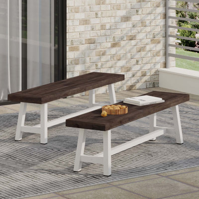 Outdoor Carlisle Benches(Set Of 2) by 17 Stories