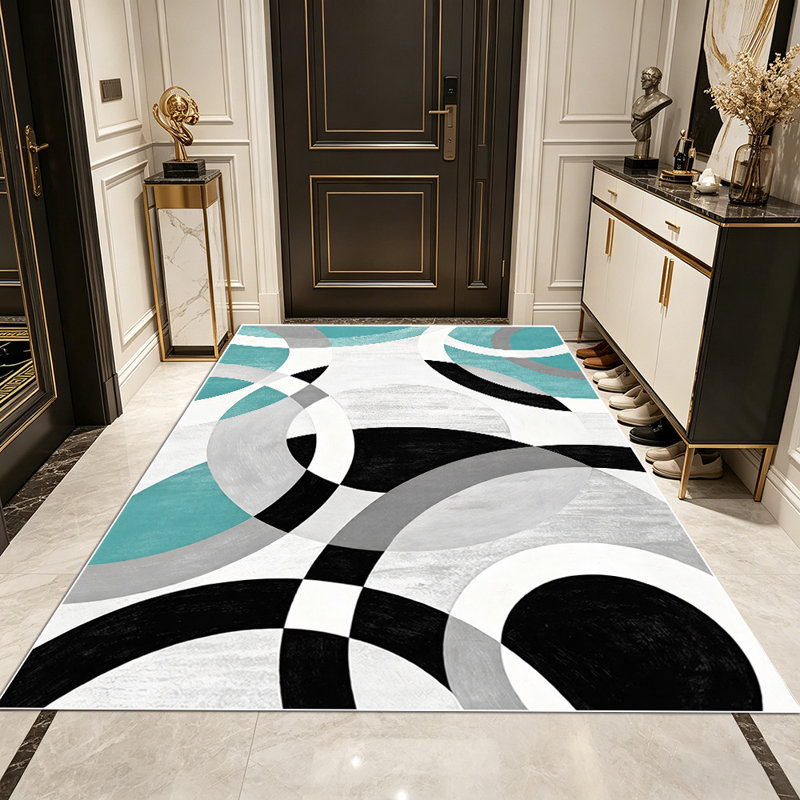 Modern abstract geometric carpet, soft and easy to clean, suitable for living rooms, bedrooms, dining rooms, study rooms, and other indoor spaces