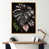 Toile avec cadre flottant or