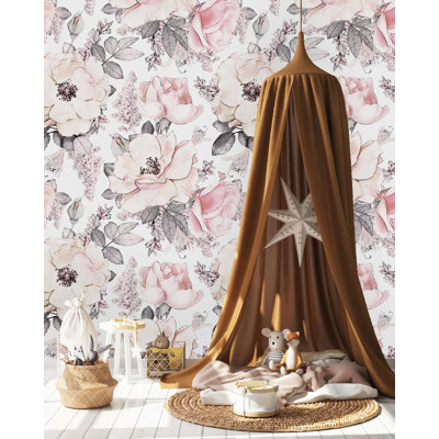 Asynjur Peel & Stick Floral Roll