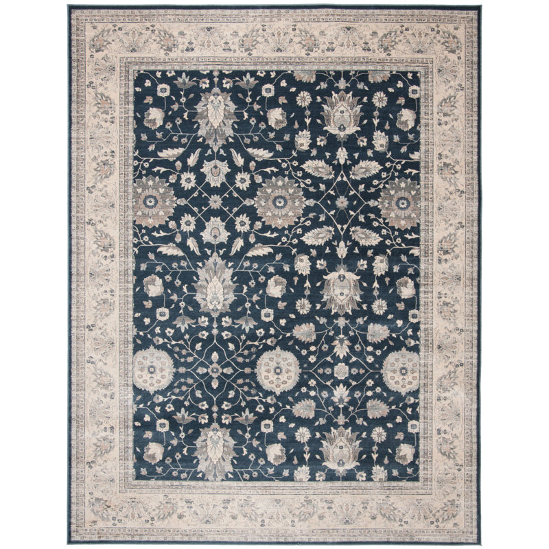 Richlands Floral Viscose Area Rug, Rectangle 201 x 279 cm
