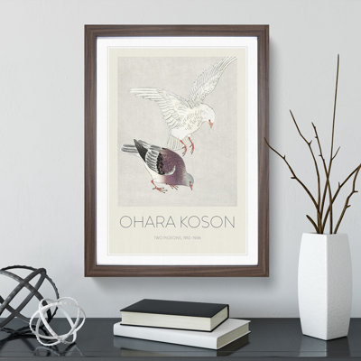 Two Pigeons by Ohara Koson - Picture Frame Art Prints