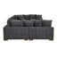 Canapé-lit modulaire à large assise en velours côtelé-1636809665