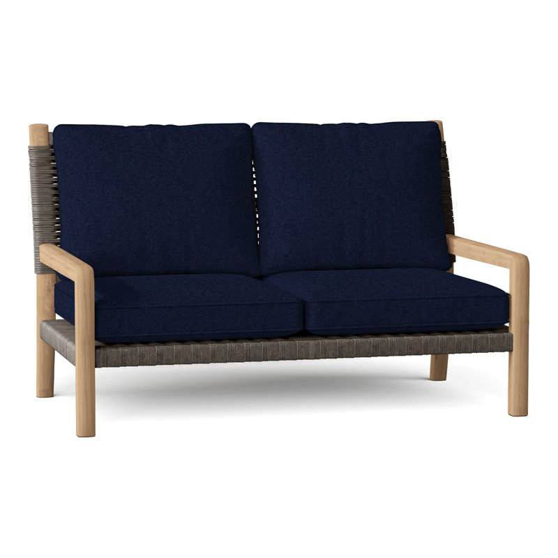 Hudson Outdoor 2 - Seat Loveseat, Royal Navy, Hudson Charcoal Lace