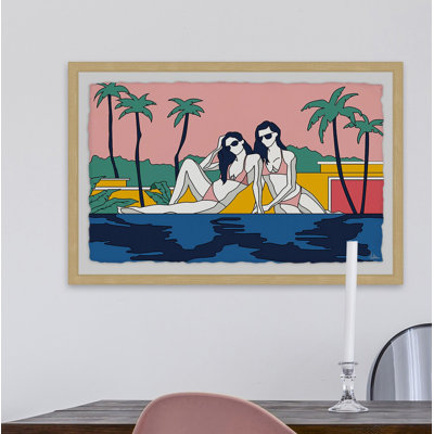 Pool Time " Girls Sunbathing By The Pool " by Julia Posokhova
