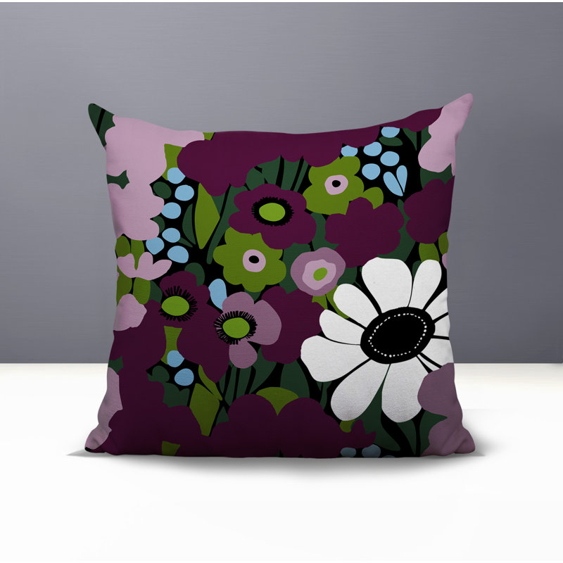 Coussin Maya, Carré 16 po, Mauve