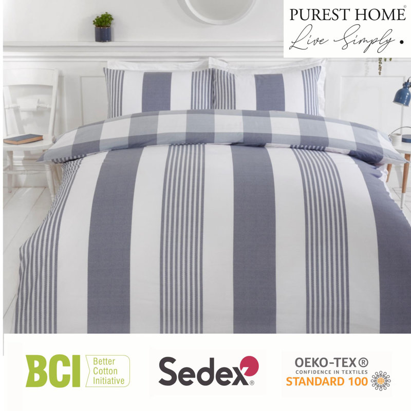 Striped Duvet Cover Set with Pillowcases