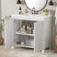 Rangement pour meuble-lavabo 36 po avec lavabo en céramique