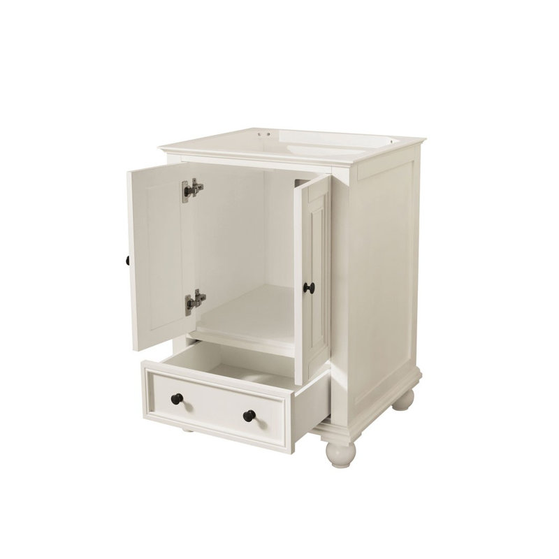 Base de meuble-lavabo simple 24 po Magruder, Blanc français