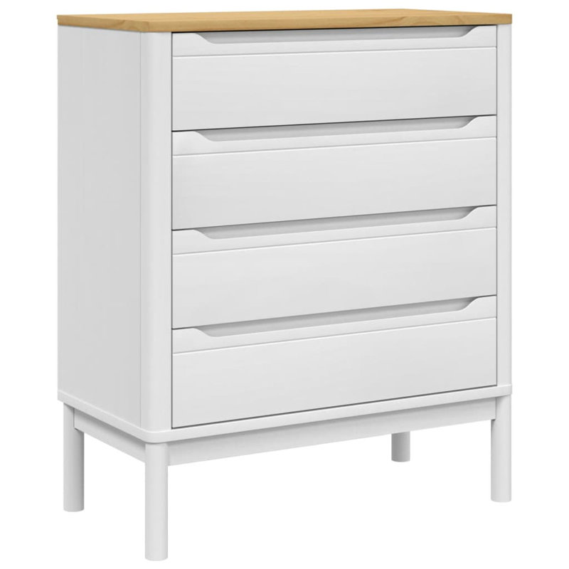 Abdimalik Solid Wood Standard Accent Chest, White