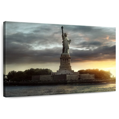 Storm Clouds At Liberty Statue