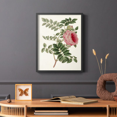 Pink Floral Mix I Framed Print - Solid Wood