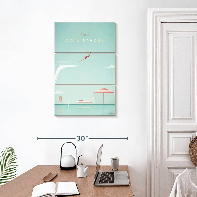 Affiche de voyage rétro Nicci, H 32 po x l 20 po