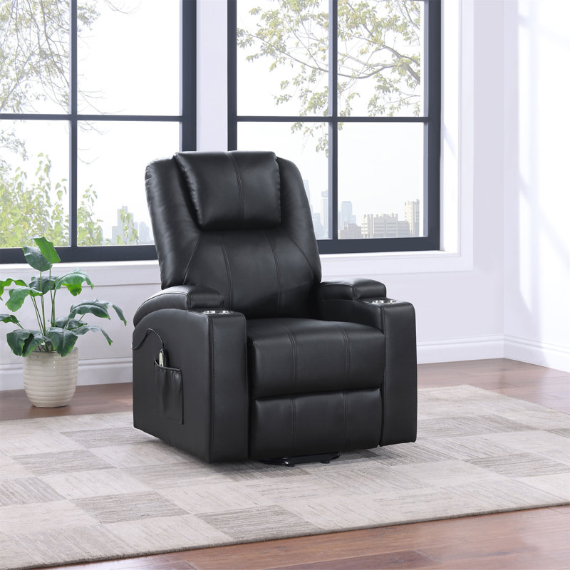 Fauteuil inclinable de massage Macklin, Noir