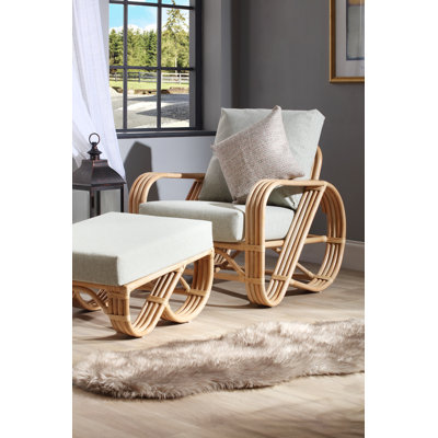 Marceno Wicker Armchair With Footstool