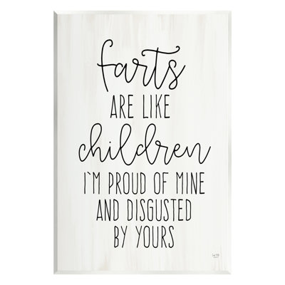 Art mural sur toile flottant Farts Like Children par Lux + Me Designs