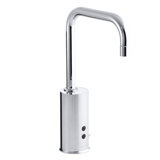 Gooseneck Single-Hole Touchless Ac-Powered Commercial Faucet with Insight Technology and Temperature Mixer
