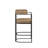 Francoise Metal And Upholstered Half Moon Commercial Grade Stool-126017224