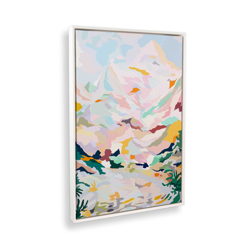 «Alpine I» par Garima Dhawan, reproduction d'art, 16" H x 12" W, Cadre flottant, Blanc
