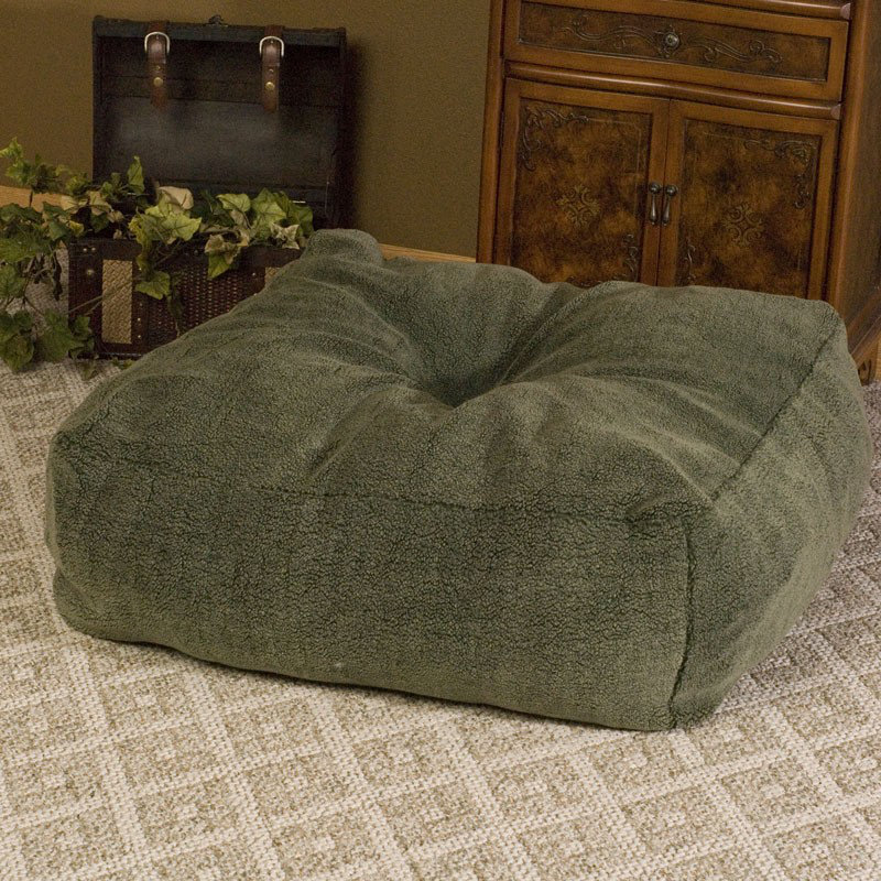 Polyester Pet Bed, Medium (28" W x 28" D x 12" H), Green