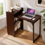 Bureau pliant en bambou, bureau pliable pour les petits espaces, bureau d'ordinateur avec rangement caché et prise intégrée, table pliable Mid-Century pour bureau à domicile et chambre à coucher