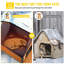 Niche pour chien avec doublure isolante, chenil imperméable pour chiens de petite et grande taille, abri pour chien extérieur 100% isolé avec plancher surélevé pour l'hiver (brun)-438335964-438335965