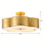19,7 po Plafonnier semi-encastré Golden Flower