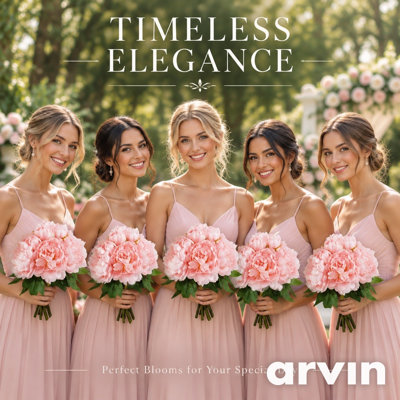 Bouquet de pivoines 11 po 11 po