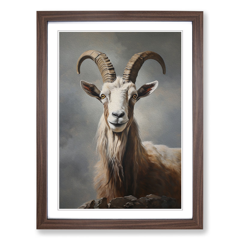 Goat Hard Edge Painting - Framed Print