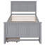 Lit plateforme simple avec lit gigogne et tiroir, fabrication en pin gris, créer un espace de rangement élégant et fonctionnel, maximiser l'attrait-1822798501