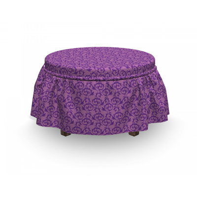 Housse pour repose-pieds scroll rococo