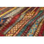 Aryana Wool Striped Area Rug in Red