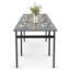 Table de salle à manger extensible, table à abattants industrielle avec structure en métal, table de cuisine pliante extensible pour petit espace, appartement, salle à manger