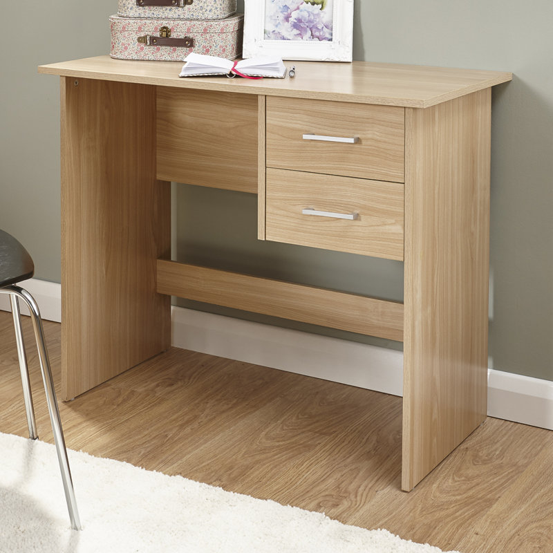 Ryan Solid Wood Base Writing Desk, Oak