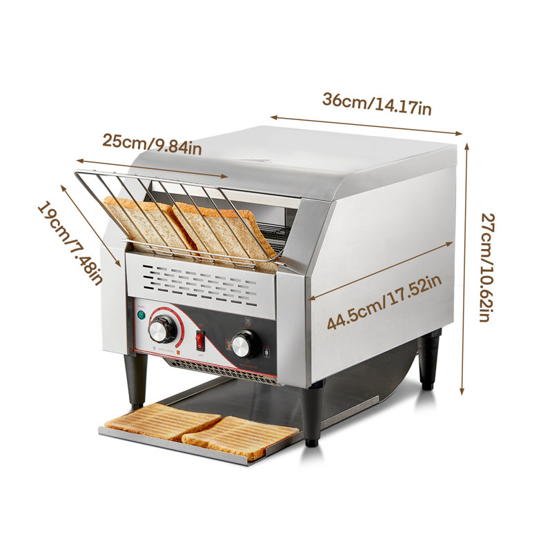 Commercial Conveyor Toaster, 350 Slices/h, Double Heating, Suitable For Cafes, Bakeries