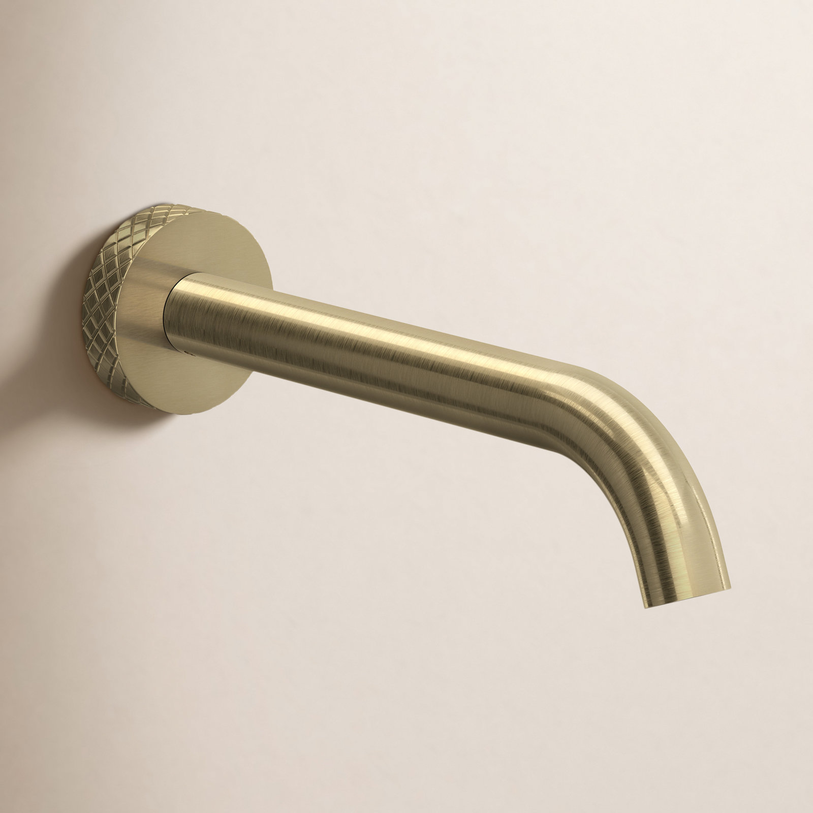 Tenerife Wall Mount Tub Spout, Antique Gold