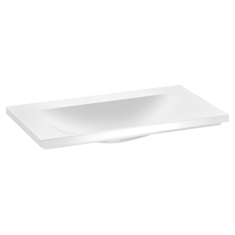 Keuco White Cast Mineral Rectangular Sink, 65 x 3 x 49 mm