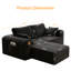 Canapé de 76,37 po de largeur, canapé convertible en forme de L avec repose-pieds modulaire avec mousse à mémoire de forme profonde, petit canapé-lit confortable pour les petits espaces, canapé sans assemblage pour le salon, chambre à coucher, appartement-1864776035