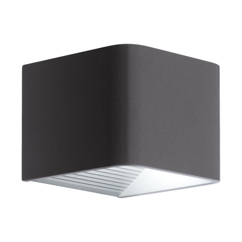 Bairoil 7.5cm H Integrated LED Outdoor Flush Mount, Anthracite
