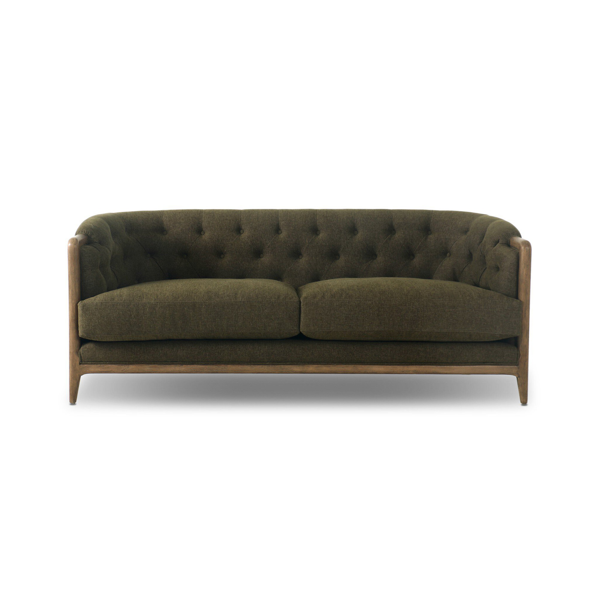 Colten Rolled Arm Sofa, 29.75" H x 78" W x 36" D, Sutton Olive