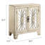 Console à portes miroir en blanc antique pour une décoration élégante avec salon de beauté en verre