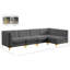 Canapé modulaire en velours réversible de 119 po de largeur Enson-1778846520