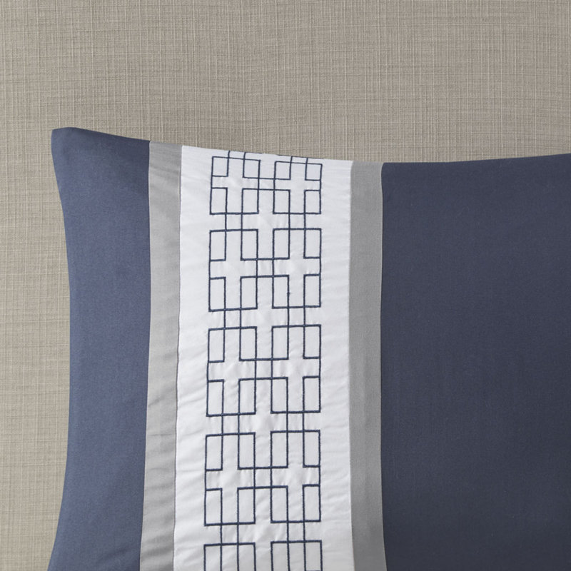 Hotel Style Navy Bedding Sets, Polyester Microfiber, Elegant Bedroom Decor