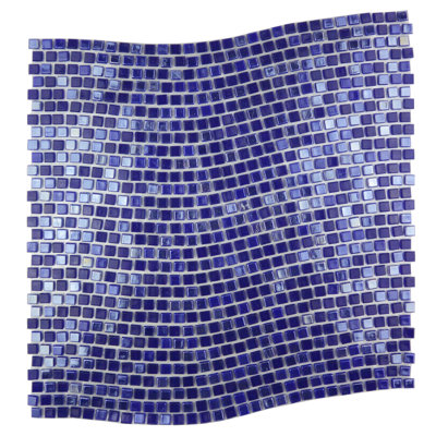Carreau de mosaïque mural et mosaïque carré en verre pressé iridescent 0,325 po x 0,3125 po Galaxy