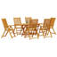 6 - Person Wood Patio Dining Set with Rectangular Table