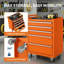 Coffre à outils roulante, armoire de rangement métallique verrouillable avec tiroirs et organisateur de garage mobile