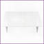 Table basse de salon de 40 po peu encombrante - style rétro contemporain, stratifié blanc & amp; Métal gris, assemblage facile