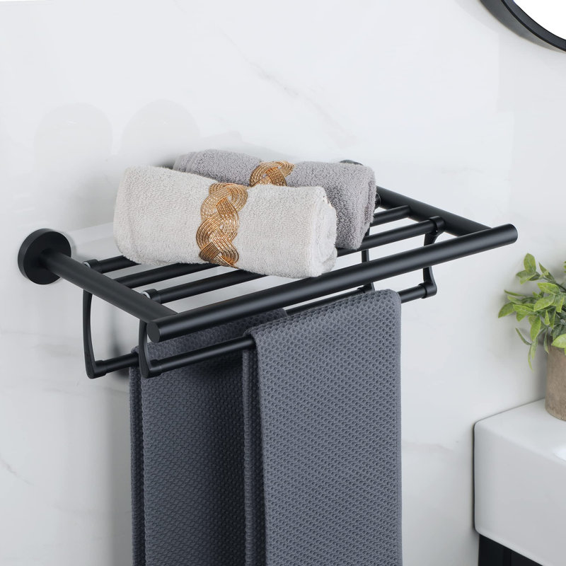 Cia 40cm 2 Wall Towel Bar, Black