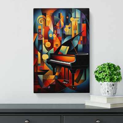 Piano Cubism - Wrapped Canvas