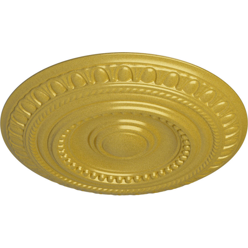 Médaillon de plafond Endurathane Artis, DO 15 3/4 po x P 1 3/8 po (convient aux auvents jusqu'à 6 7/8 po), finition or riche peinte à la main